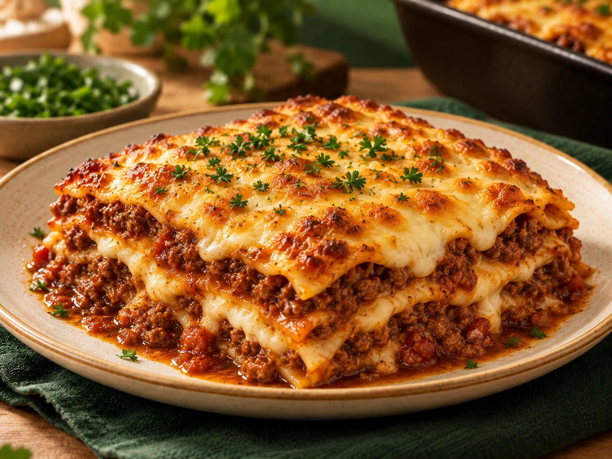 Lasanha de carne — imagem ilustrativa oficial da S&N Cozinha