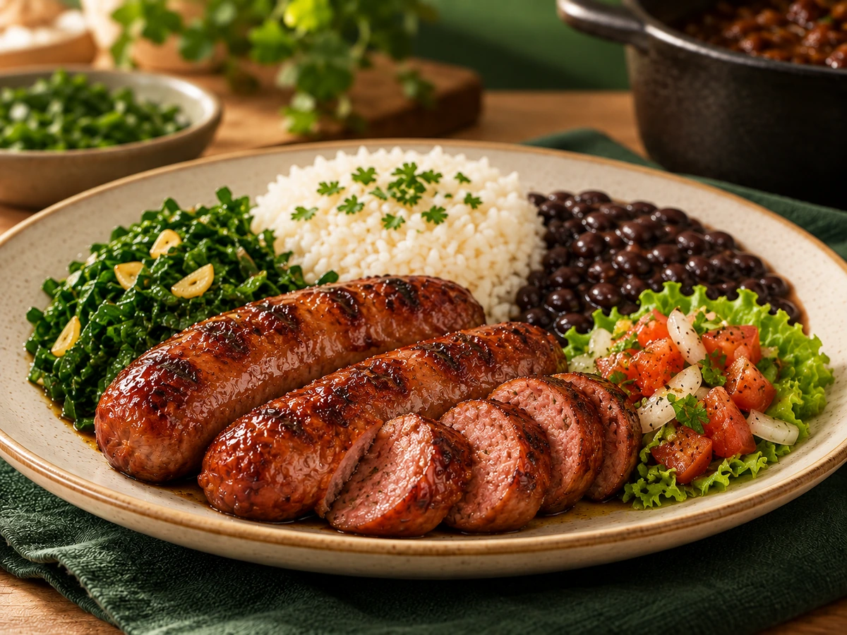 Linguiça assada — imagem ilustrativa oficial da S&N Cozinha